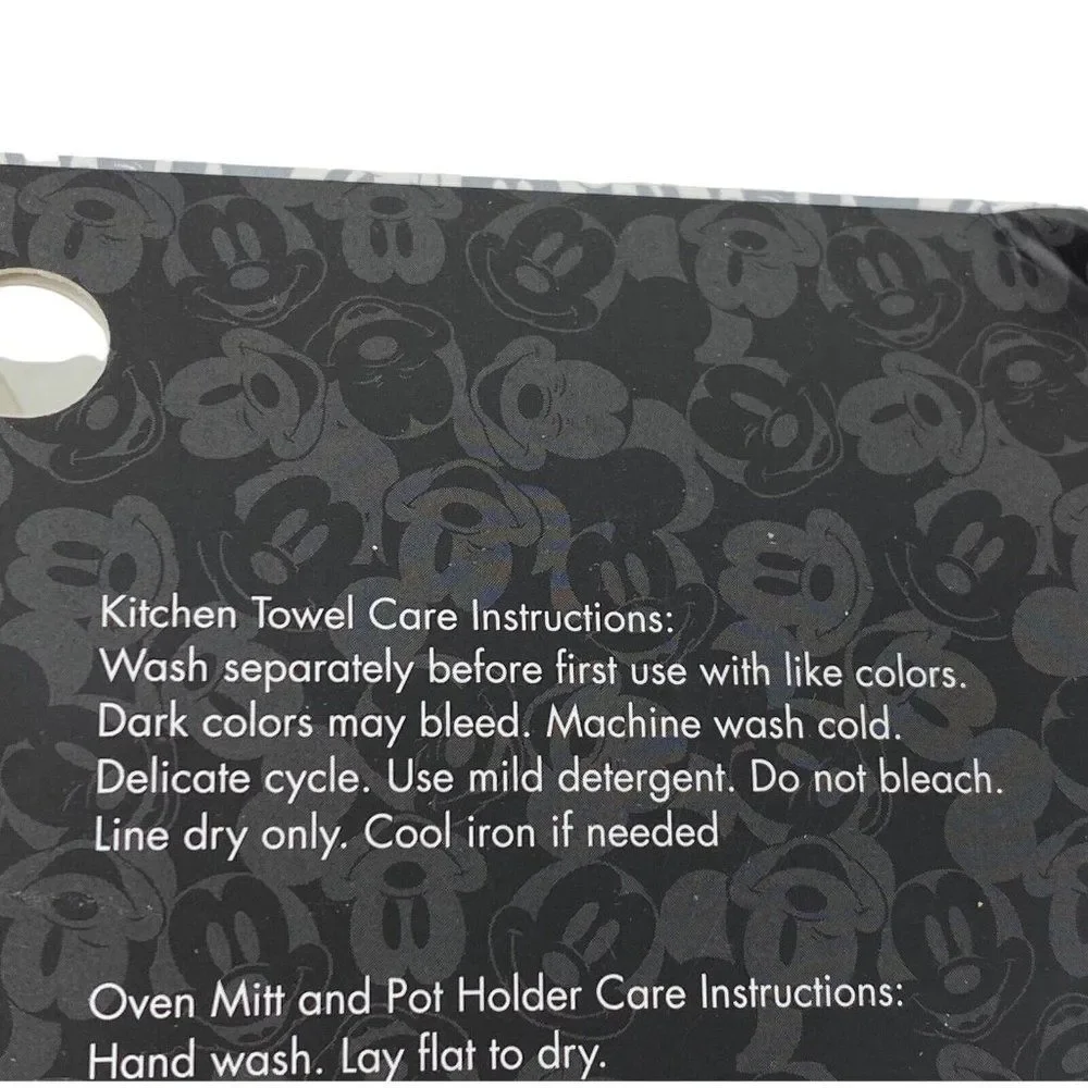 New Disney MINNIE MOUSE 3PC Kitchen Towel Oven‎ Mitt Pot Holder Set Home Parks